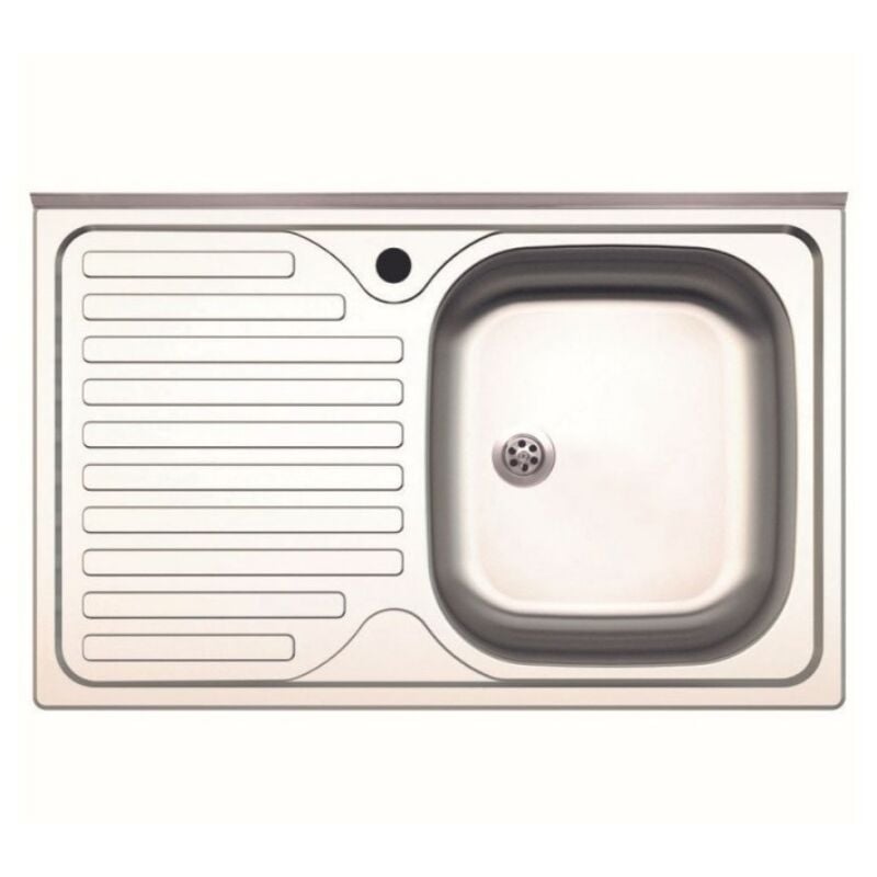 foto del prodotto kit cucina lavello inox 1 vasca dx con gocciolatoio cm.80 salone