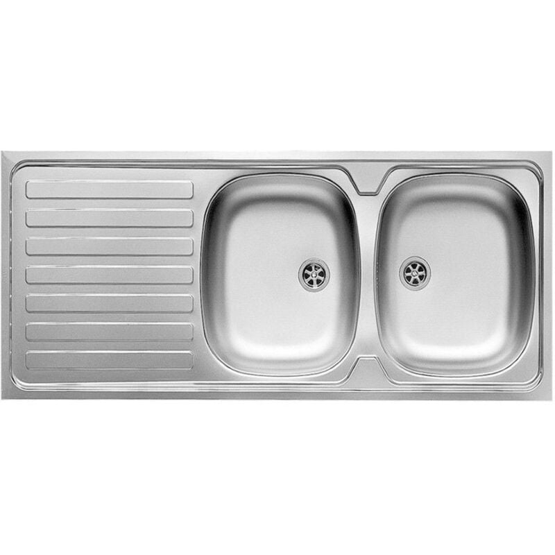 foto del prodotto kit cucina lavello inox 2 vasca con gocciolatoio sx cm.120 salone