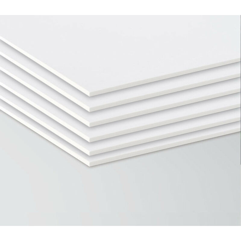 foto del prodotto kit da 6 pezzi pannelli in forex spessore 3 mm misura 40x30 cm colore bianco