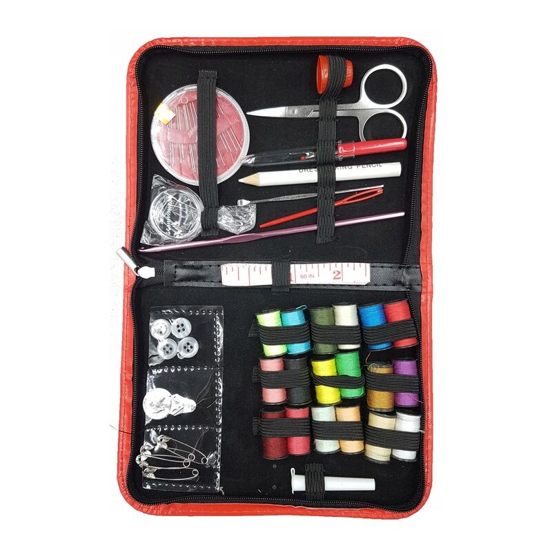 foto del prodotto kit da cucito, set di accessori da viaggio per cucire 17 cm x 12 cm x 2 cm