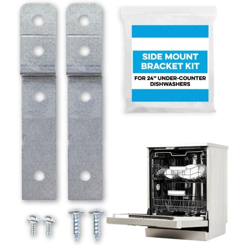 foto del prodotto kit de montage lat ral pour lave vaisselle compar dwbrackit1 compatible electrolux et frigid air 2 supports et 4 vis inclus