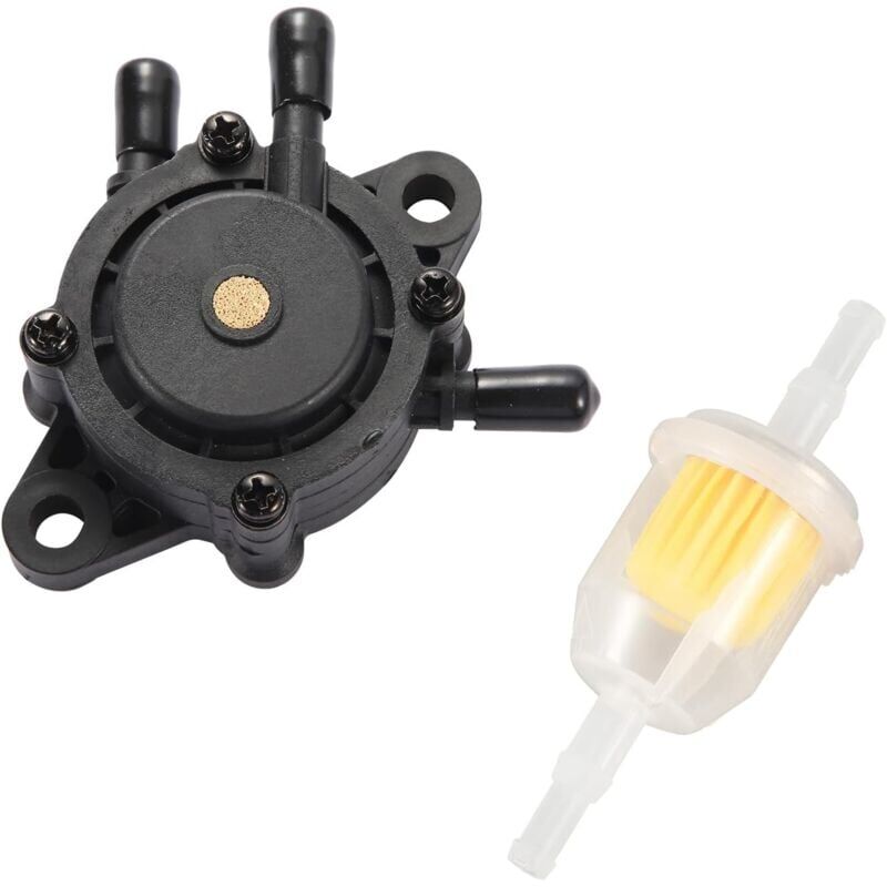 foto del prodotto kit de pompe carburant avec filtre, pompe carburant pour kohler 17 hp 25 hp briggs and stratton john deere honda yamaha petit moteur tondeuse 
