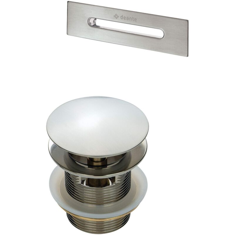 foto del prodotto kit decorativo accessori per vasca da bagno in colore acciaio spazzolato deante kyyf10b acciaio spazzolato