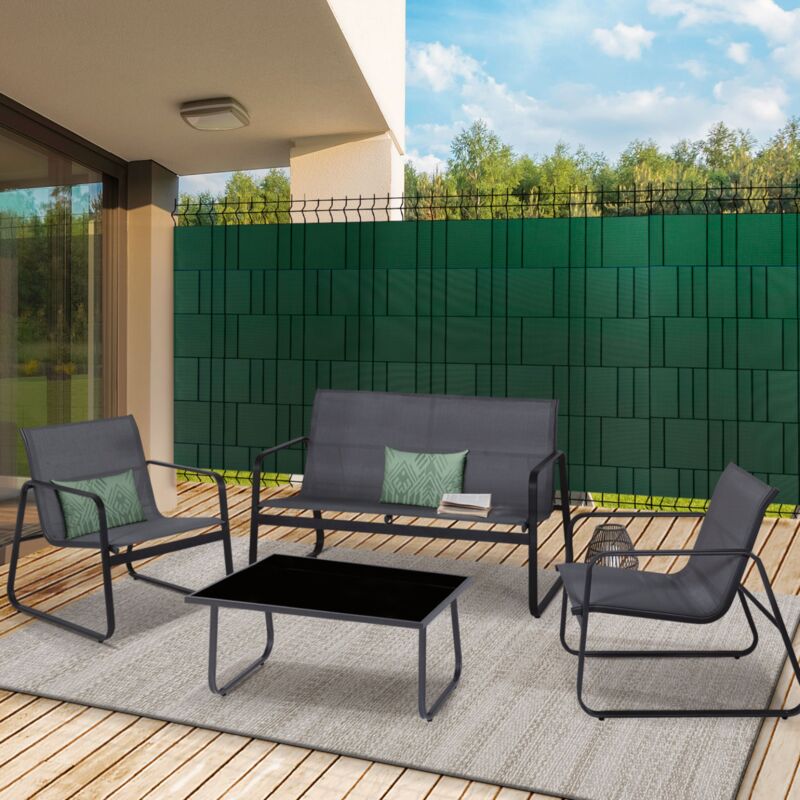 foto del prodotto kit di 35 m di stecche orizzontali in pvc flessibile verde per oscuramento