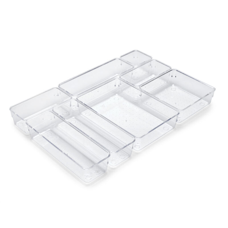 foto del prodotto kit di 8 cubi organizer cube per cassetti, plastica, trasparente - emuca
