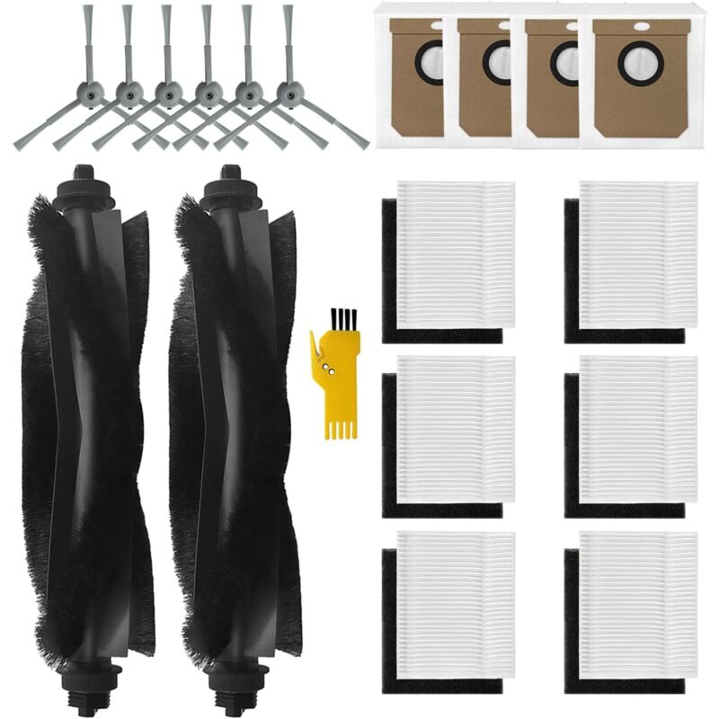 foto del prodotto kit di accessori applicabili per eufy l60 l50 l60 ses l50 ses robot aspirapolvere parti di ricambio 18 confezioni 2 spazzole principali, 6 filtri, 6