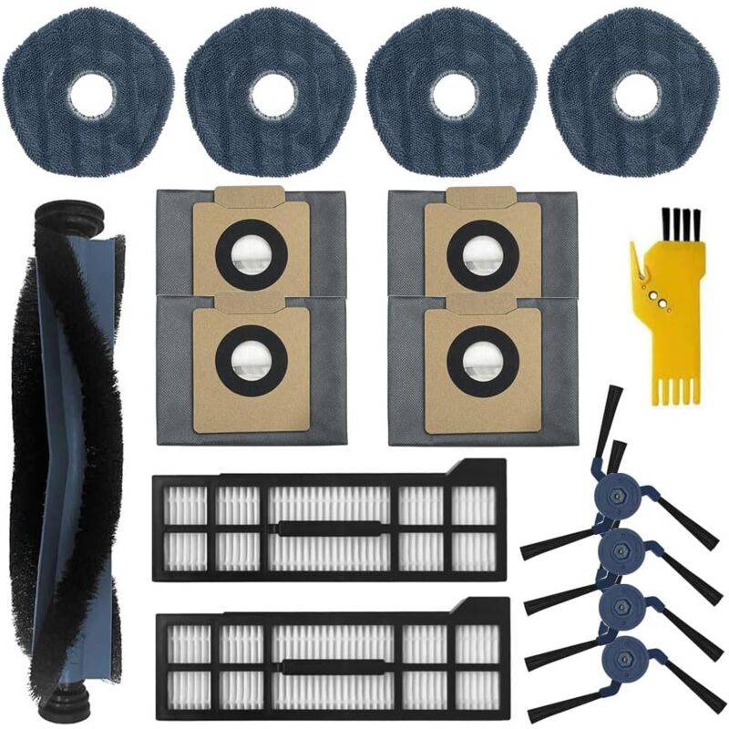 foto del prodotto kit di accessori applicabili per parti di ricambio per aspirapolvere robot eufy x10 pro omni 15 confezioni 1 spazzola principale, 2 filtri, 4