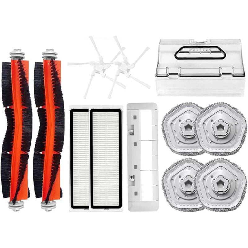 foto del prodotto kit di accessori di ricambio compatibile con xiaomi dreame bot w10 w10 pro, parti di ricambio per robot aspirapolvere, filtro hepa, spazzola laterale