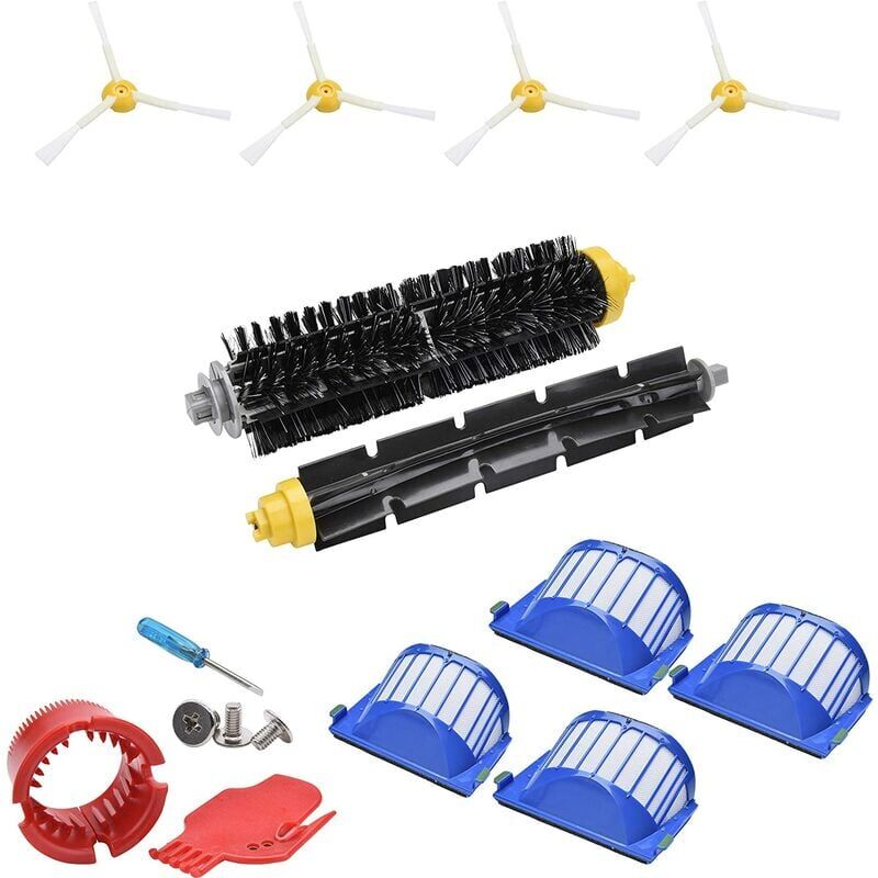 foto del prodotto kit di accessori di ricambio crediri per irobot roomba 675 676 677 655 filtro spazzola laterale spazzola a rullo ricambi roomba
