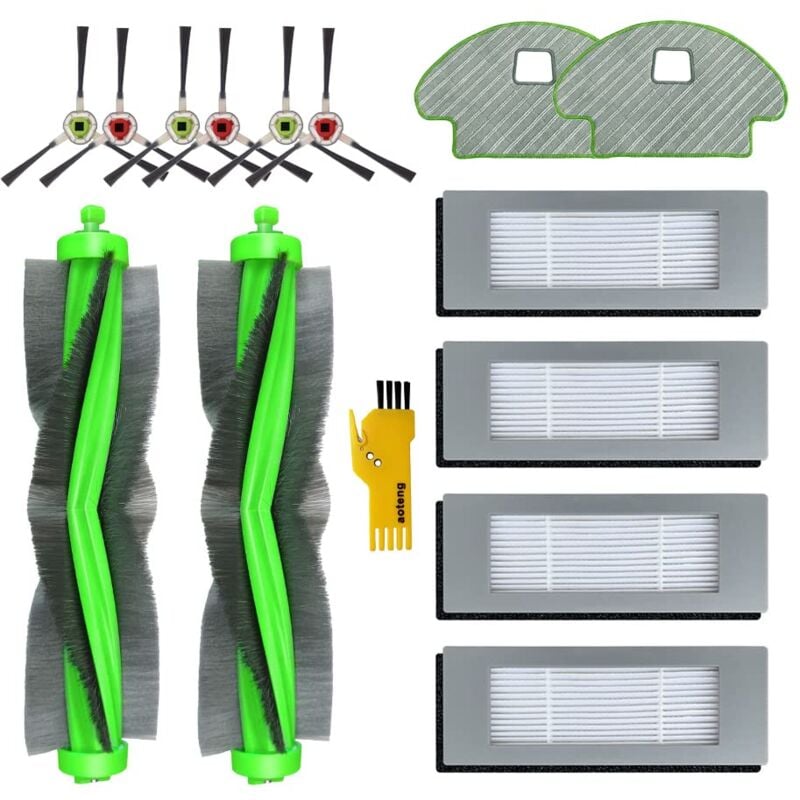 foto del prodotto kit di accessori di ricambio per irobot roomba combo r111840 r1138 robot aspirapolvere 14 confezioni 2 spazzole principali, 4 filtri, 6 spazzole
