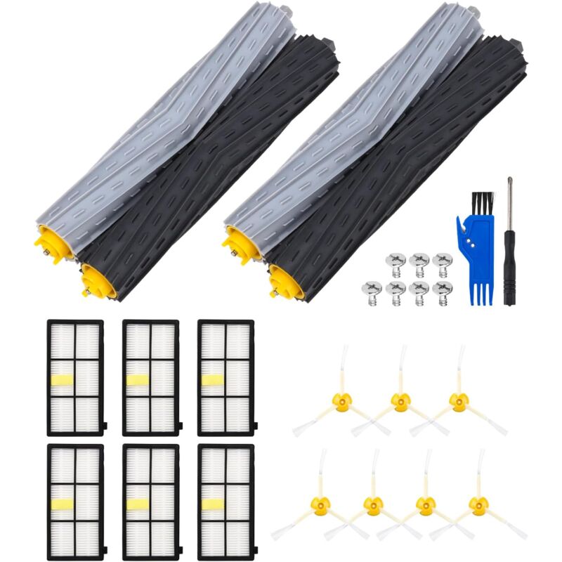 foto del prodotto kit di accessori e ricambi per aspirapolvere irobot roomba serie 800 900 860 865 870 880 896 960 966 976 980 981, parti di ricambio per roomba, 2 set