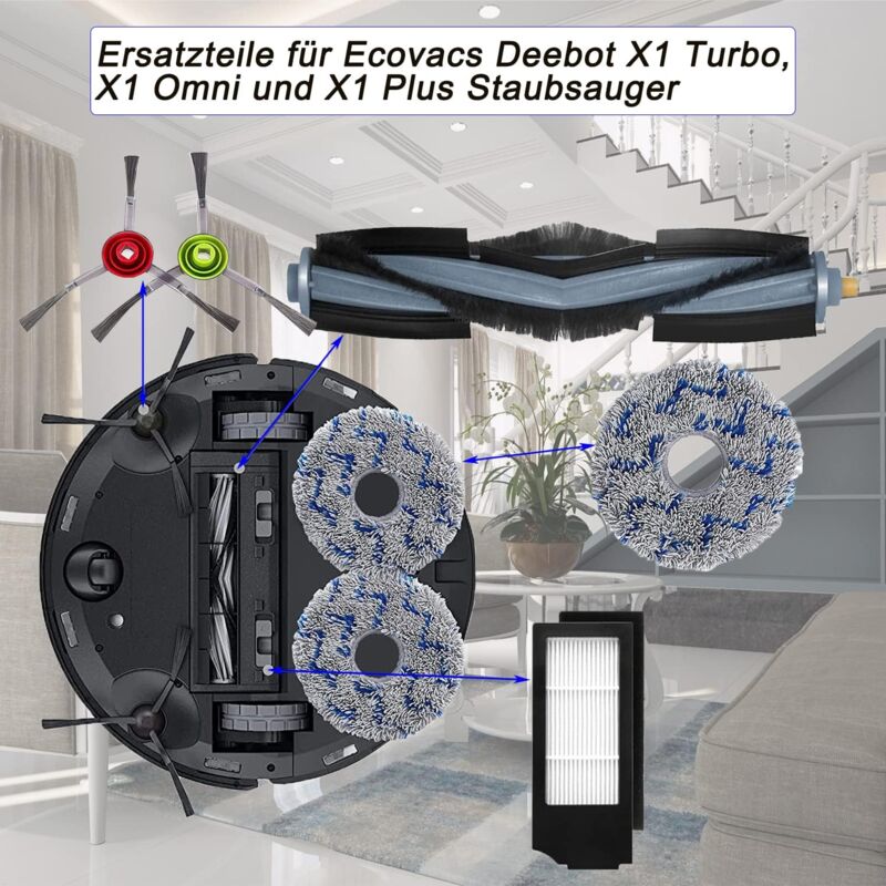 foto del prodotto kit di accessori fictezlove per ecovacs deebot x1 omni x1