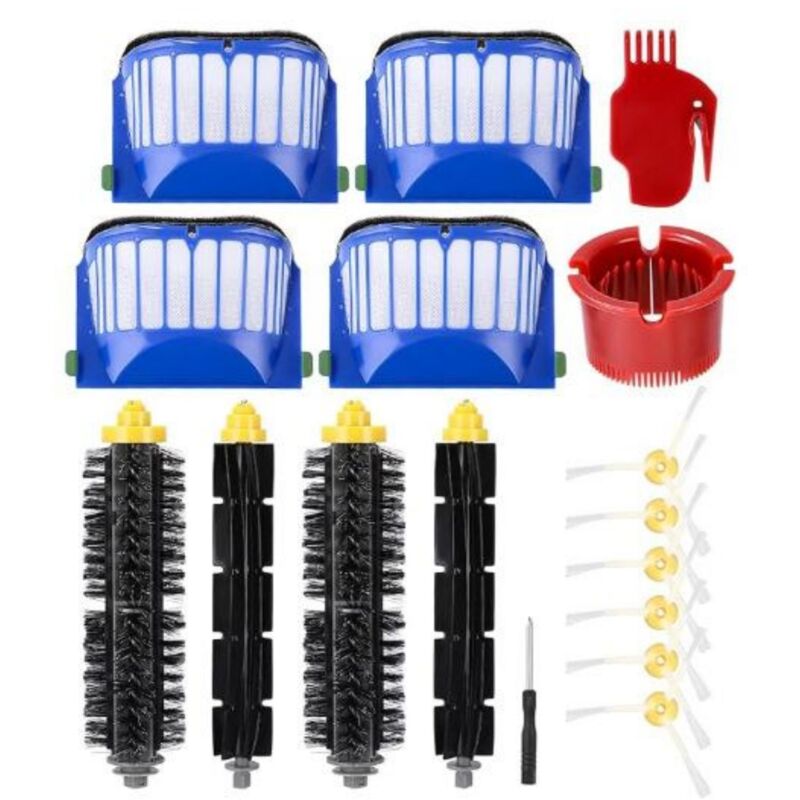 foto del prodotto kit di accessori joybros per irobot roomba 600 675 676 692 694 697 698 671, 6 spazzole laterali, 4 filtri, 4 spazzole a rullo principali, parti di