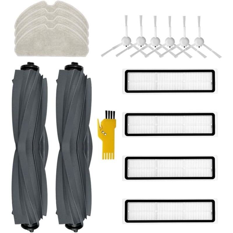 foto del prodotto kit di accessori per aspirapolvere robot dreame d10s d10s pro, parti di ricambio, 16 confezioni, 2 spazzole principali, 4 filtri, 6 spazzole