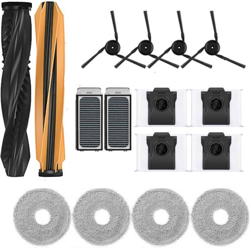 foto del prodotto kit di accessori per aspirapolvere robot multifunzionale dreame x50 ultra da 19 pezzi, inclusi 1 coppia di spazzole principali, 2 filtri, 4 panni per