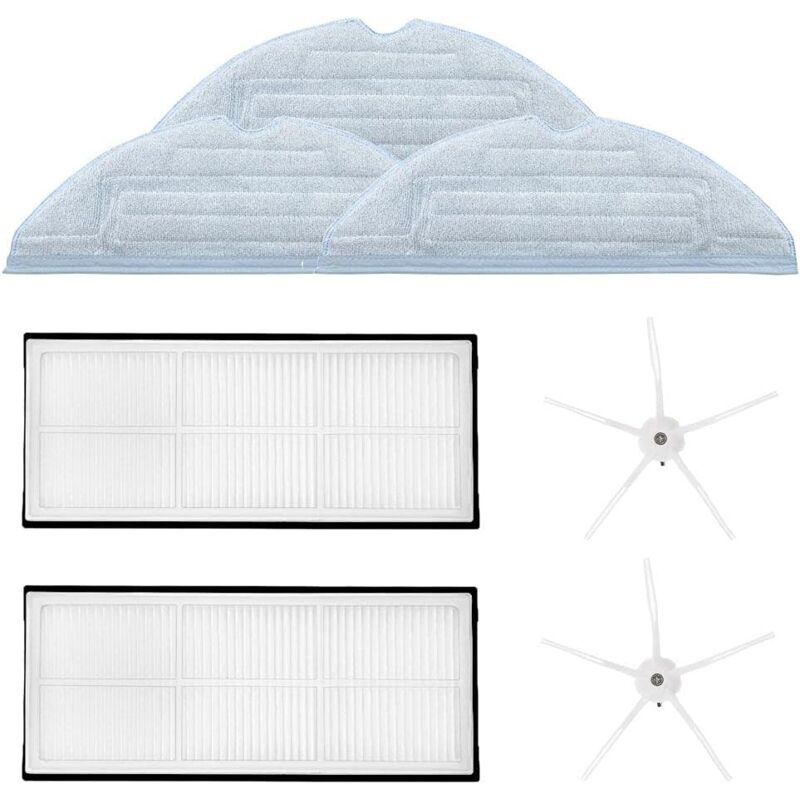 foto del prodotto kit di accessori per aspirapolvere robot roborock s7 s7 plus s7 maxv s7 maxv t7 t7 plus, pezzi di ricambio, 7 confezioni di filtro, spazzola laterale
