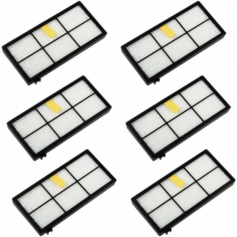 foto del prodotto kit di accessori per filtri di ricambio da 6 pezzi per irobot roomba serie 800 900 850 860 861 866 870 880 890 900 960 980 981 985