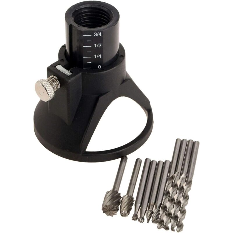 foto del prodotto kit di accessori per guida di taglio multi utensile rotante punta da trapano guida di taglio per utensile rotante set da 11 pezzi