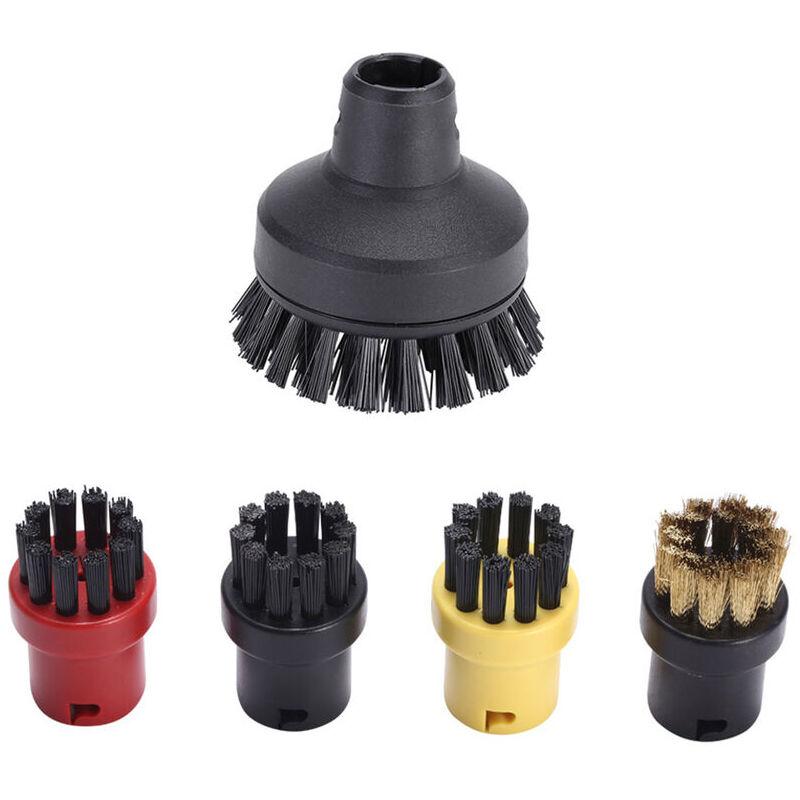 foto del prodotto kit di accessori per pulizia ugelli per pulizia a vapore con spazzola rotonda da 5 pezzi per karcher sc1 sc2 sc3 sc4 sc5 sc7 ctk10