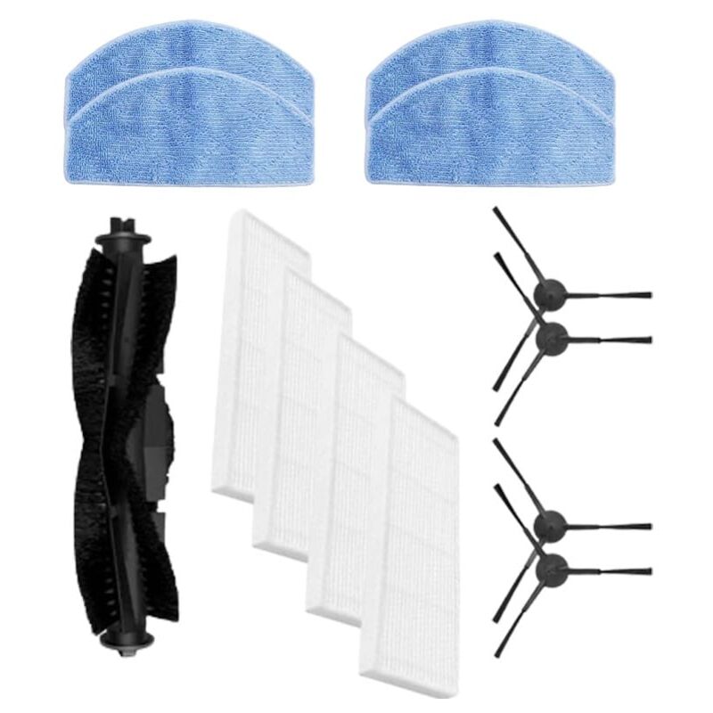 foto del prodotto kit di accessori per robot aspirapolvere g8000 g8000 pro honiture g20 laresar evol 3, accessori di ricambio con 1 spazzola principale, 4 spazzole