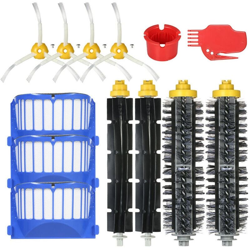 foto del prodotto kit di accessori sostitutivi da 13 pezzi per aspirapolvere irobot roomba serie 600 690 691 694 650 651 664 615 601 630 spazzola a setole spazzola