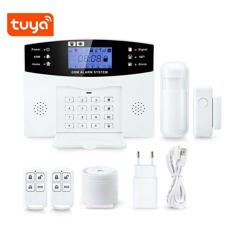foto del prodotto kit di allarme smart wifi e gsm con 8 zone tuya