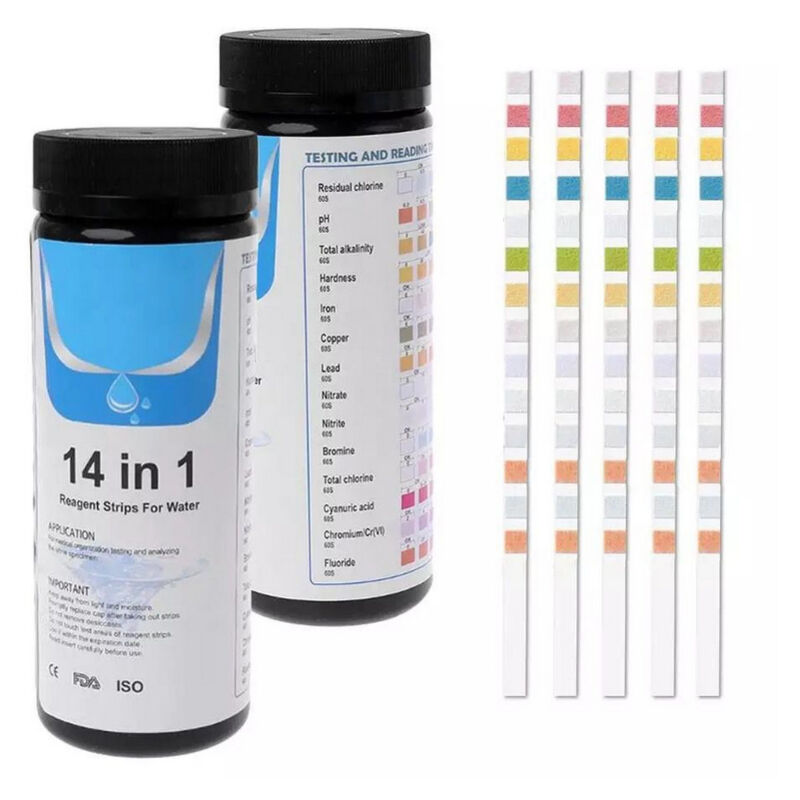 foto del prodotto kit di analisi dell acqua potabile 14 in 1 da 100 pezzi test della qualit dell acqua per acqua di pozzo e di rubinetto