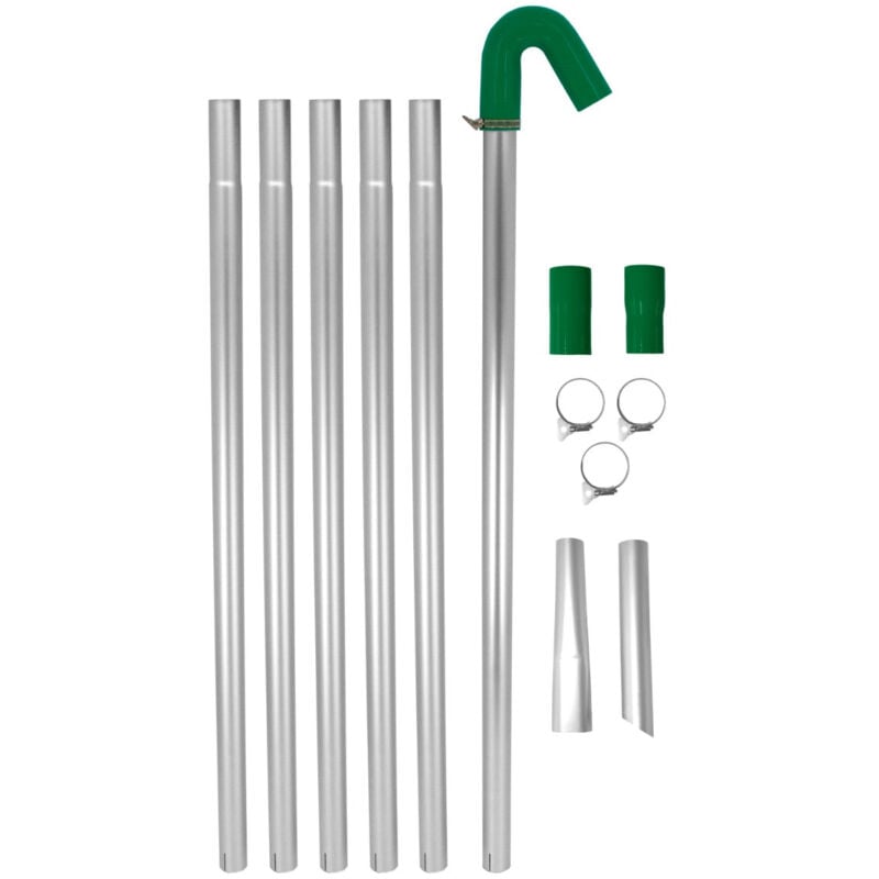 foto del prodotto kit di aspirapolvere per grondaie tubi di scarico a lunga portata da 1,2 m a 7,2 m diametro del tubo 51 mm 700 g per tubo in alluminio adattatore in