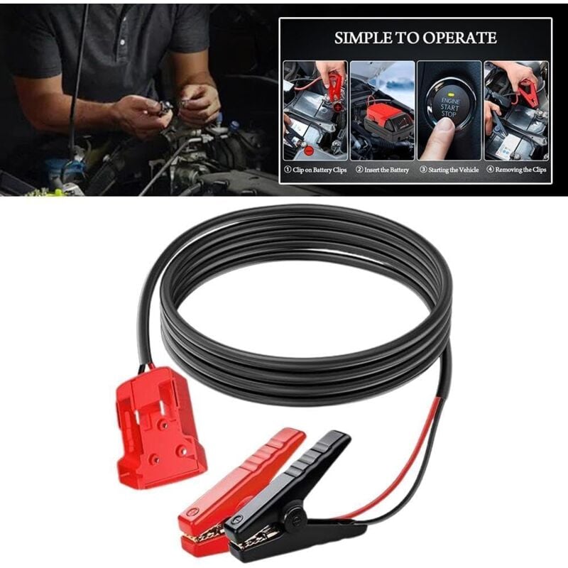 foto del prodotto kit di avviamento di emergenza per batteria per auto 8 awg cavo di alimentazione di emergenza per auto 2 m per strumento di avviamento per batteria