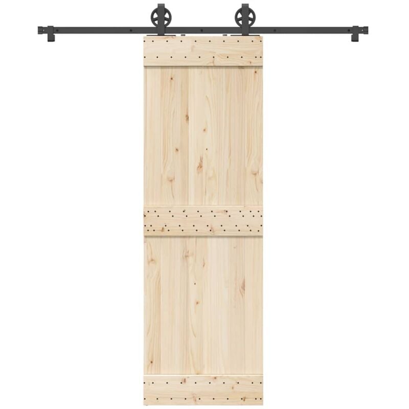 foto del prodotto kit di binari per porte scorrevoli 183 cm acciaio nero vidaxl