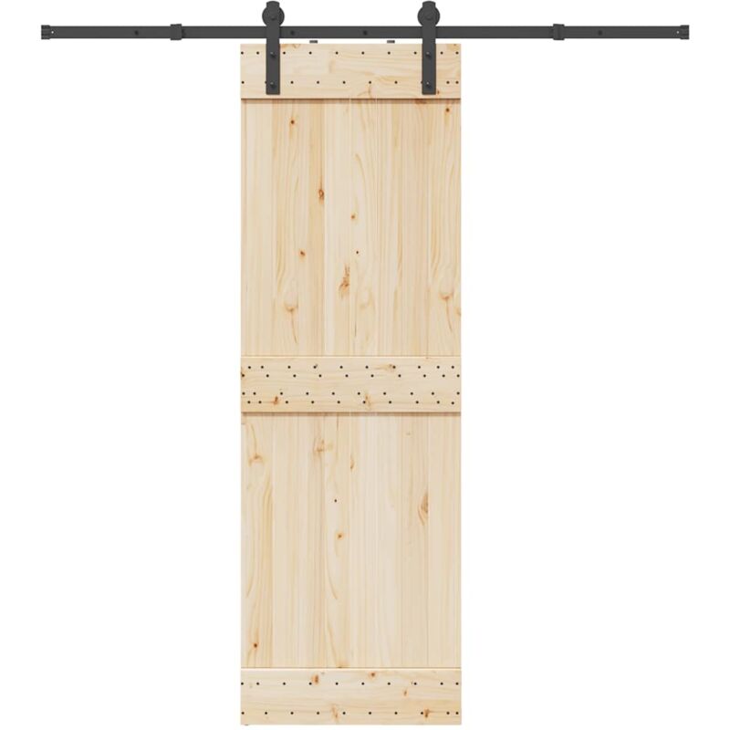 foto del prodotto kit di binari per porte scorrevoli 200 cm acciaio nero vidaxl