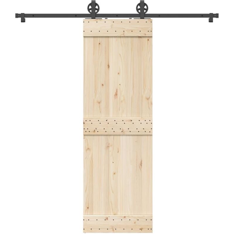 foto del prodotto kit di binari per porte scorrevoli 200 cm acciaio nero vidaxl