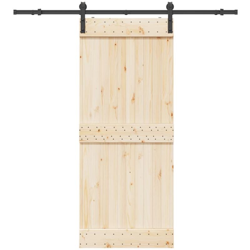 foto del prodotto kit di binari per porte scorrevoli 200 cm acciaio nero vidaxl