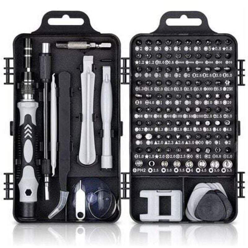 foto del prodotto kit di cacciaviti di precisione 115 in 1, kit di cacciaviti di precisione magnetici portatili, strumenti di riparazione per