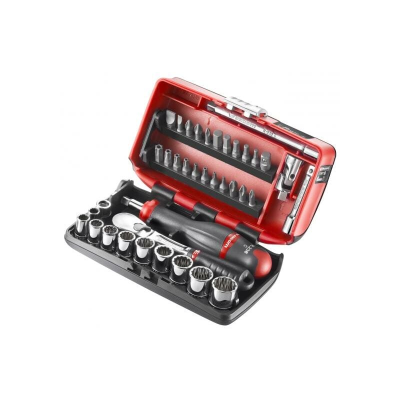 immagine 0 del prodotto kit di chiavi a bussola imperiale pollici 1 4 6.3 mm 38 parti rl.nano u2 facom