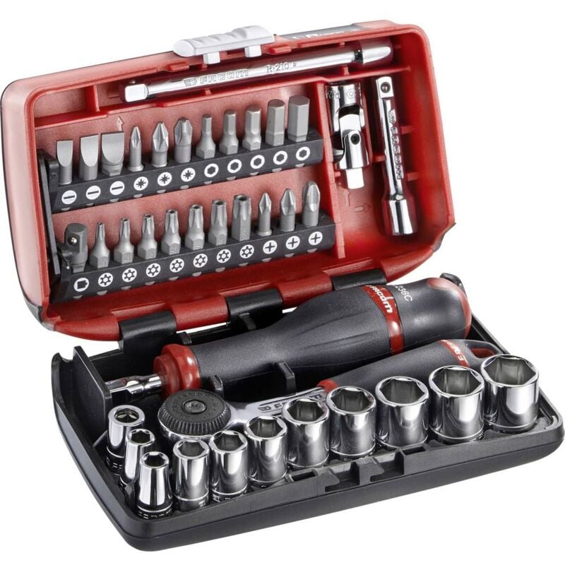 foto del prodotto kit di chiavi a bussola metrico 1 4 6.3 mm 38 parti facom r2nanopb