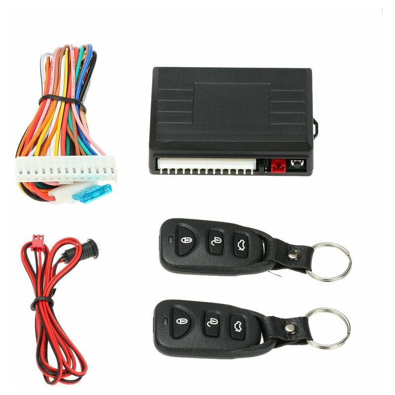 foto del prodotto kit di chiusura centralizzata universale per auto con sistema di apertura del bagagliaio e telecomando, modello a