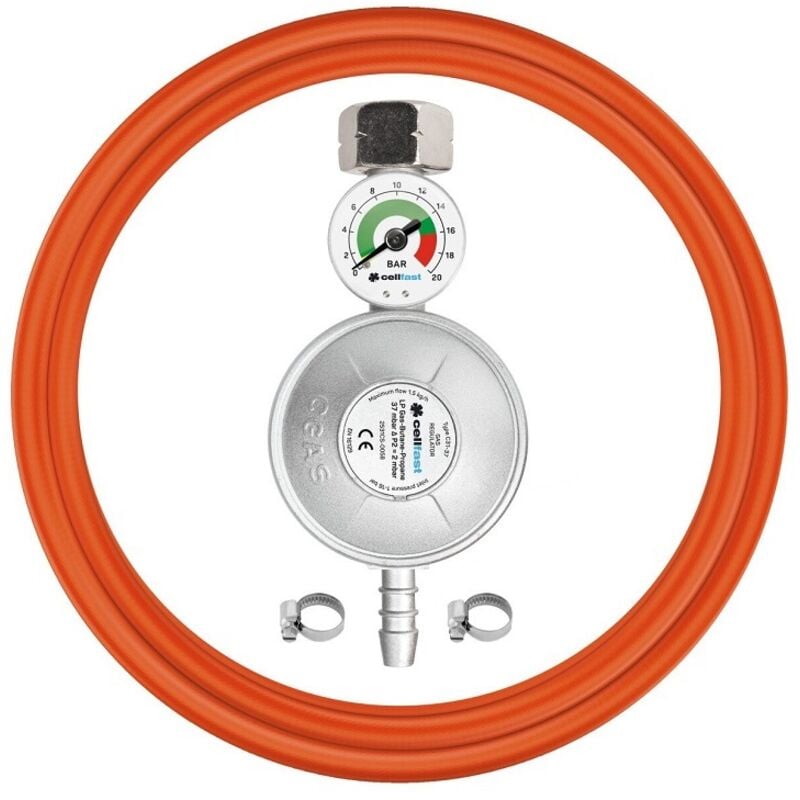 foto del prodotto kit di collegamento propano-butano con manometro - c 52-506