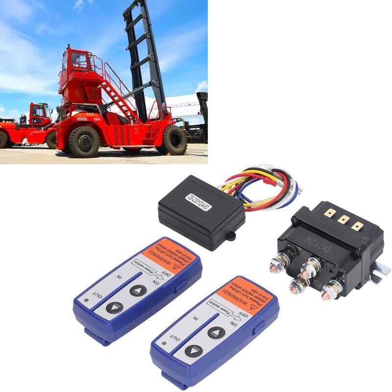 foto del prodotto kit di controllo remoto del rel del verricello 12v 250a kit di controllo del rel del verricello interruttore portatile controller set di