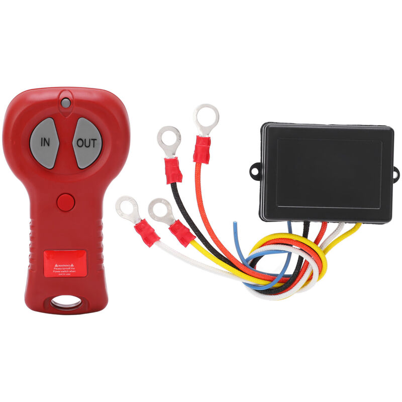 foto del prodotto kit di controllo remoto per verricello wireless, controller per verricello elettrico con spia luminosa 9 30 v 434 mhz impermeabile universale per