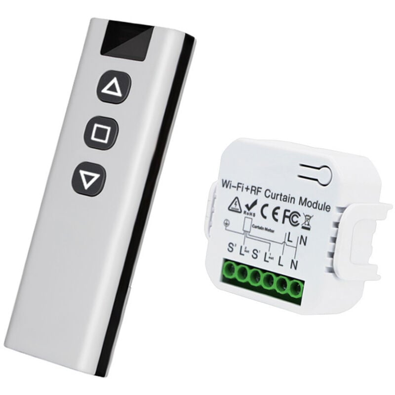 foto del prodotto kit di controllo tapparelle wireless controllo motore tapparelle tramite telecomando rf modulo ricevitore, portata fino a 100 m, interruttore