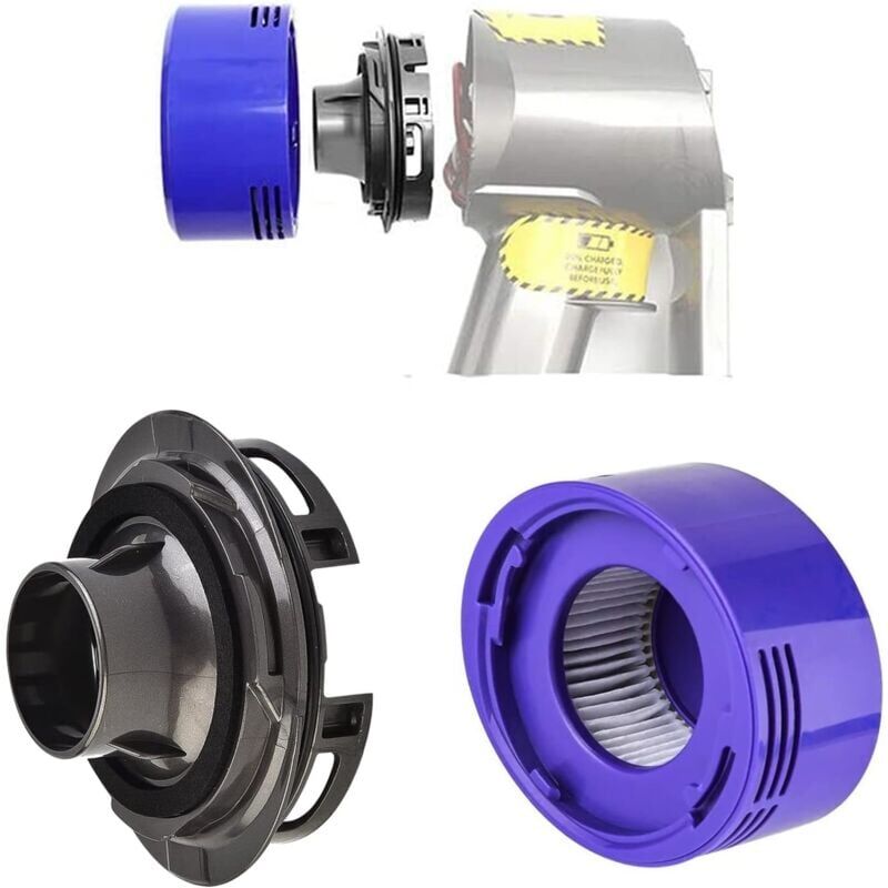 foto del prodotto kit di copertura motore posteriore e filtro posteriore per accessori per aspirapolvere dyson v7 v8, per kit di conversione filtro hepa