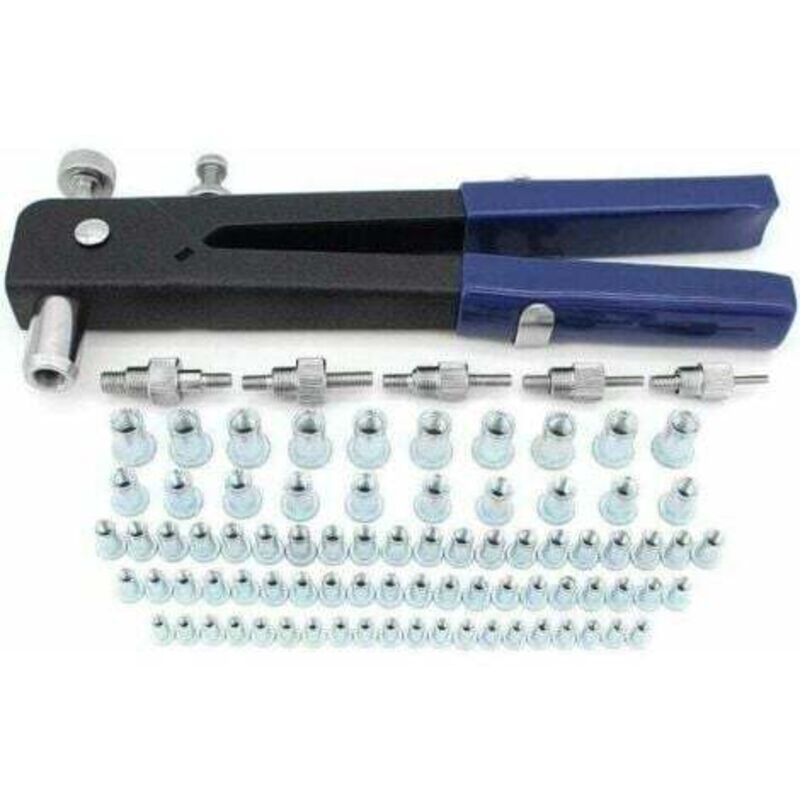 foto del prodotto kit di dadi per rivetti filettati per filettatura m3 m4 m5 m6 m8, 106 dadi per rivetti kit di dadi per rivetti lablanc