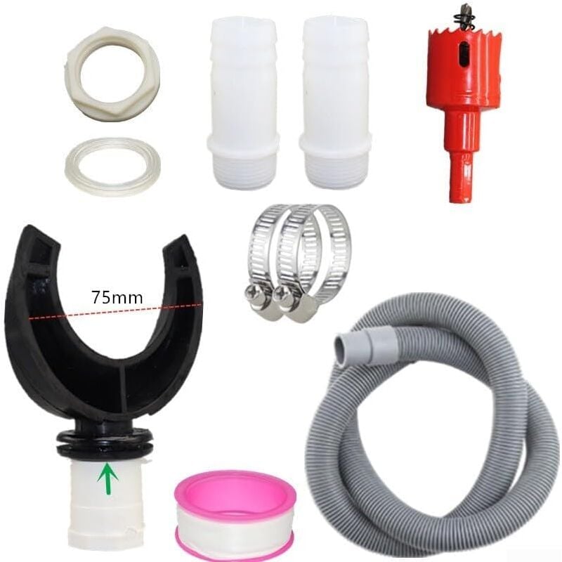 foto del prodotto kit di deviazione per serbatoio di scarico dell acqua piovana, connettore per tubo da giardino 75 mm per irrigazione agricola, prato e giardino