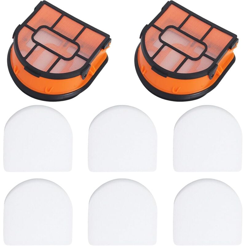 foto del prodotto kit di filtri in schiuma di ricambio da 8 pezzi compatibile con gli aspirapolvere senza fili shark wd101, wd161, aw161 e wd201 hydrovac xl 3 in 1.