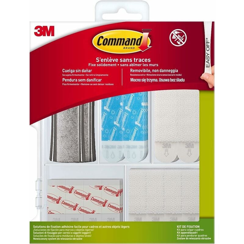 foto del prodotto kit di fissaggio assortito, per appendere quadri, specchi, orologi e molto altro ancora - command