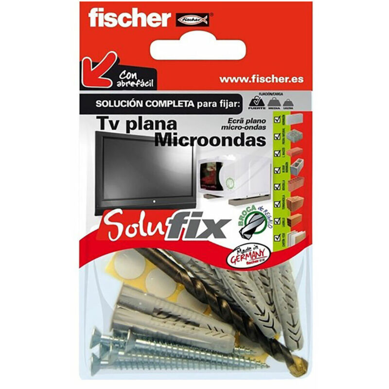 foto del prodotto kit di fissaggio fischer solufix 502690 televisione microonde 10 pezzi