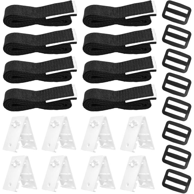 foto del prodotto kit di fissaggio per copertura solare per piscina, kit universale di cinghie per copertura solare per piscina interrata, inclusi 8 cinghie in nylon,