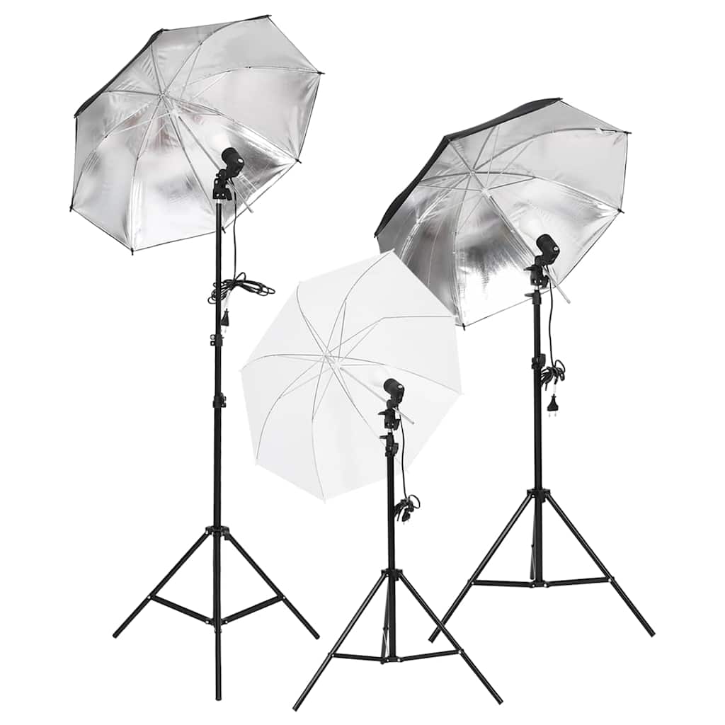 foto del prodotto kit di illuminazione da studio con treppiedi e ombrelli cod mxl 128485