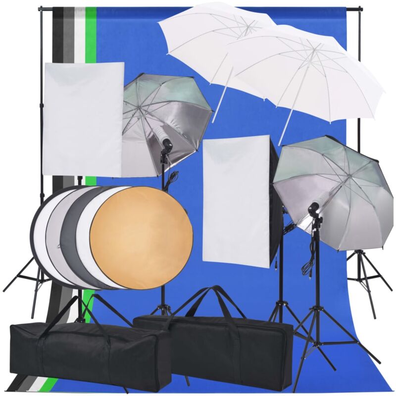 foto del prodotto kit di illuminazione per studio fotografico vidaxl